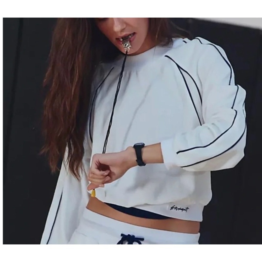Free People Movement Chalet Layer Soft Crop Sweatshirt S Clean Girl Athleisure